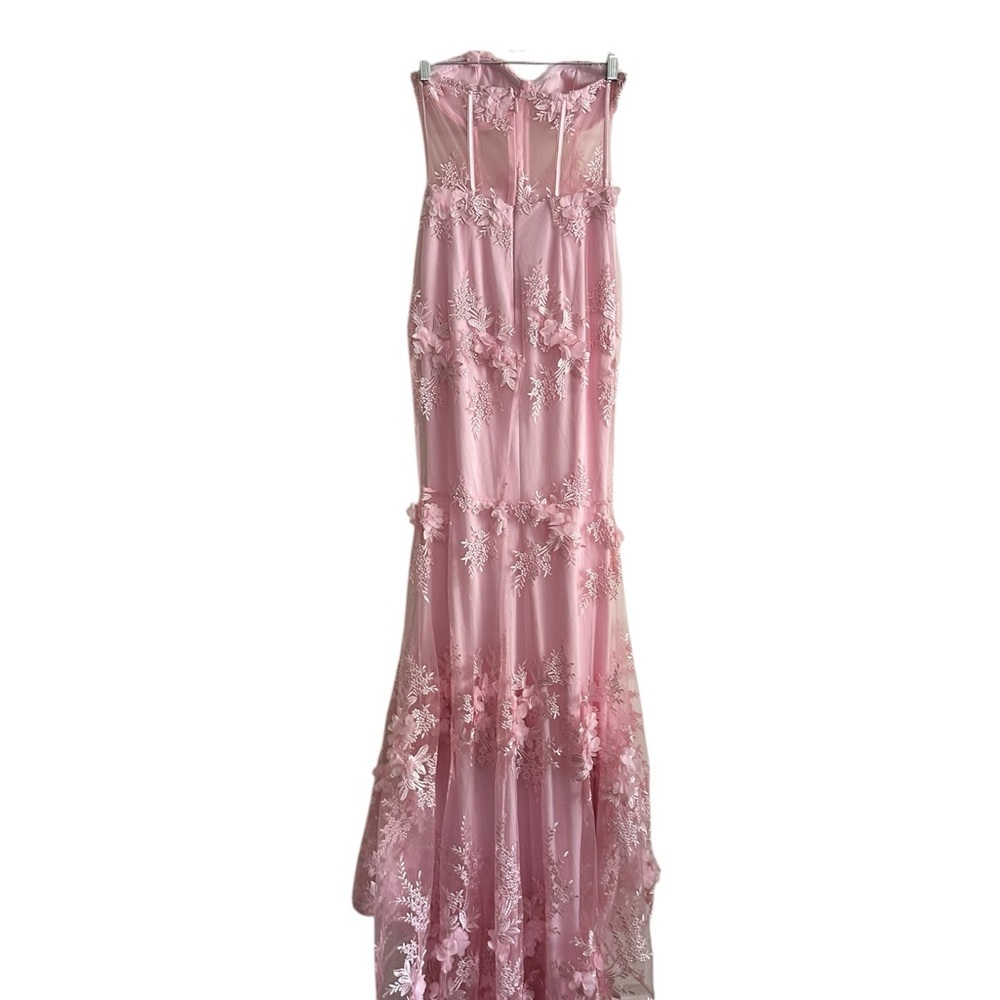 Lulus Radiant Expectations Pink Embroidered Floral Bustier Maxi Dress Size XS - Picture 5 of 17